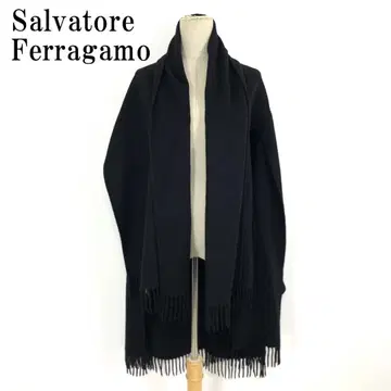LA8982 살바토레 페라가모 스톨 가디건 블랙 캐시미어 100