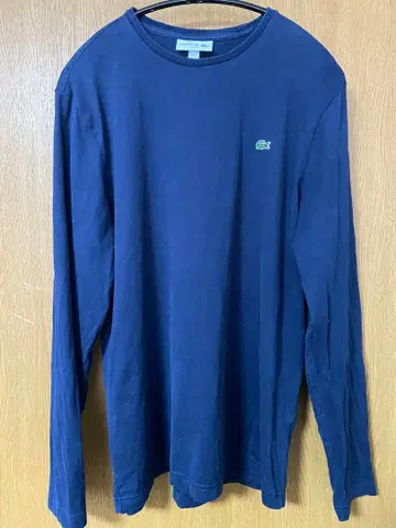 LACOSTE SLIM FIT 네이비 긴팔 T셔츠