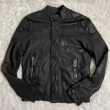 이탈리아제 WLG 조르지오 브래드 가죽 자켓 펀칭