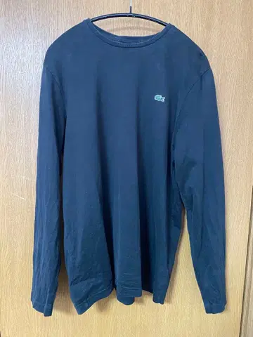 LACOSTE 슬림핏 블랙 롱 슬리브 셔츠