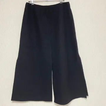 하나에모리 울 롱 슬릿 스커트 블랙 42 새상품급 XL