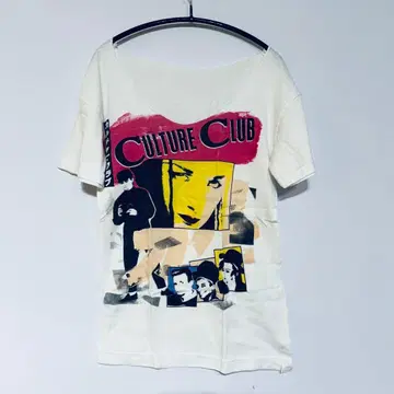 Culture Club 빈티지 오프숄더 T셔츠