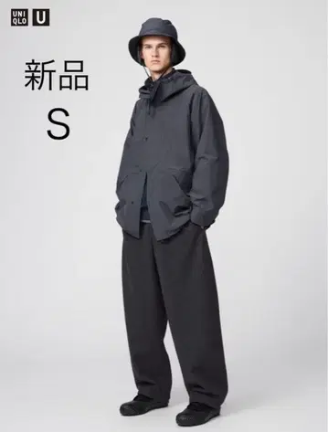 UNIQLO U 브러쉬드 맨투맨 와이드 팬츠 다크 그레이 S 25AW