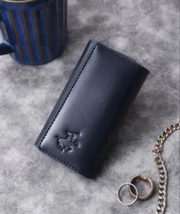 BEVERLY HILLS POLO CLUB 가죽 키케이스 네이비