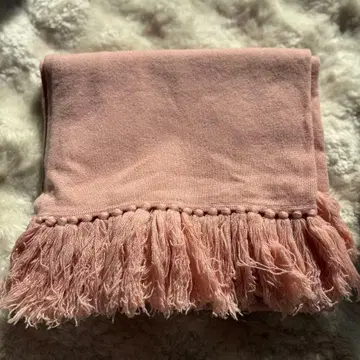 FRUIT CAKE 대형 스톨 숄 캐시미어 100% 살몬 핑크