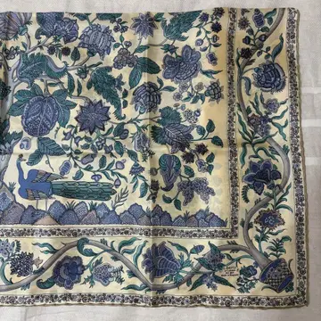 리버티 영국제 실크 스카프 블루 계열