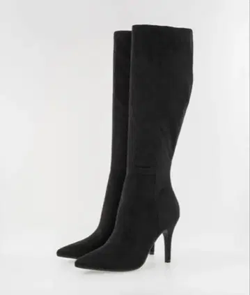 새상품 미사용 RANDA 스웨이드 롱 부츠 L 블랙 우천 겸용