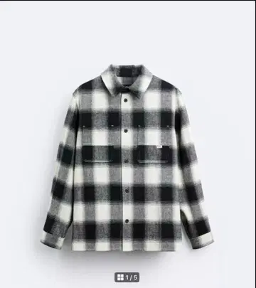 ZARA 플란넬 체크 무늬 긴팔 셔츠 S 사이즈