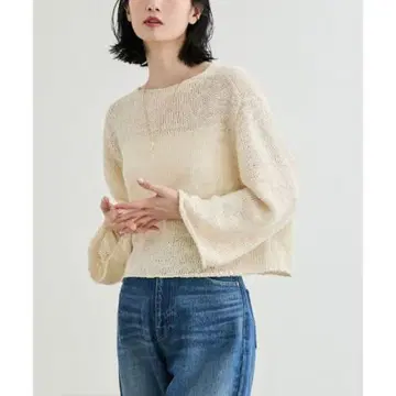 로페 슬라브 린넨 보트넥 풀오버