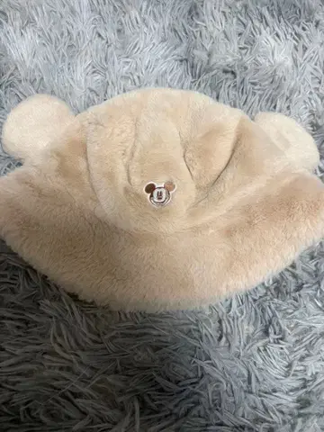 미키마우스 귀 달린 퍼 버킷 햇