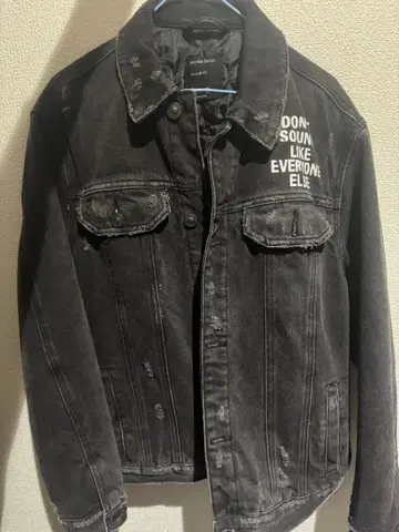 Bershka 데님 블랙 데님 자켓 XS