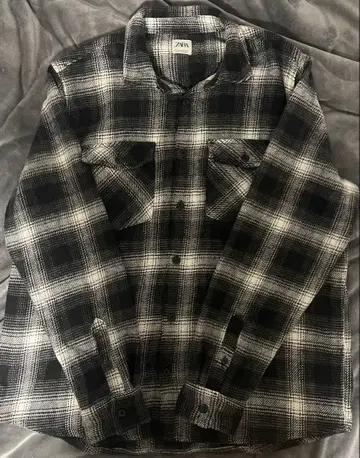 ZARA 플란넬 셔츠 체크 셔츠