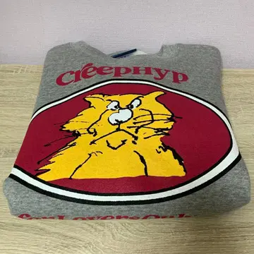 크리프하이프 맨투맨 고양이 맨투맨 M 그레이 속기모