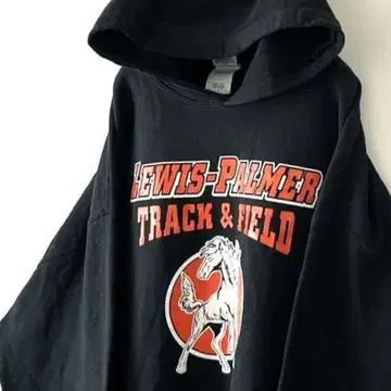 LEWIS PALMER 트랙&필드 후드티 L 블랙 구제 의류