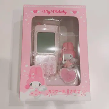 마이멜로디 폴더폰 모양 탁상시계
