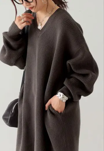 안티카 하찌 니트 원피스 모카 새상품