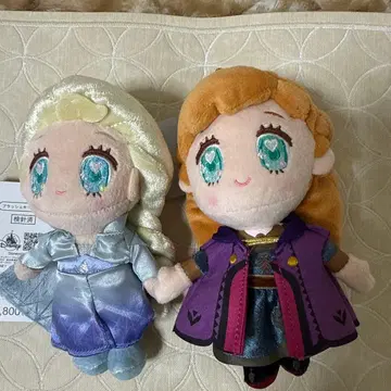 디즈니 스토어 봉제 인형 키링 플러시 키체인 두 개 안나