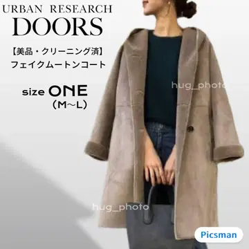 [ 새상품급 ] URBAN RESEARCH DOORS 페이크 무스탕 코트