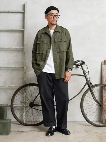 오란다군 HBT 헤링본 트윌 필드 자켓 통소매