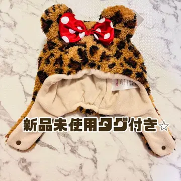 디즈니 미니 레오파드 무늬 모자 팬캡