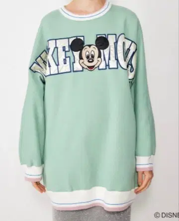 [ MOUSSY x Disney ] 미키 로고 풀오버 맨투맨