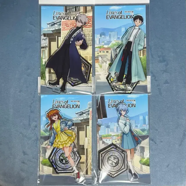 에반게리온 전시회 선 아크릴 스탠드 카오루 신지 아스카 레이