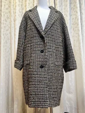 새상품급 COUTURE D'ADAM 고급 알파카 코쿤 코트