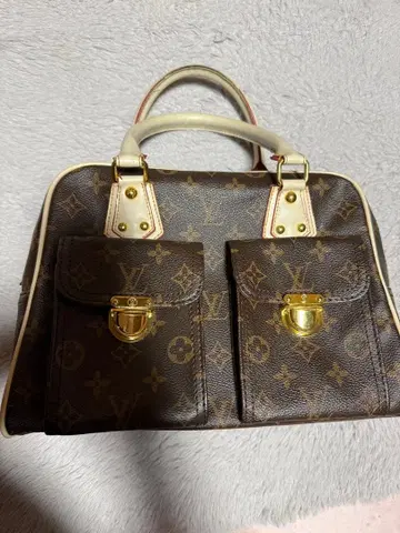 다미에 캔버스 핸드백