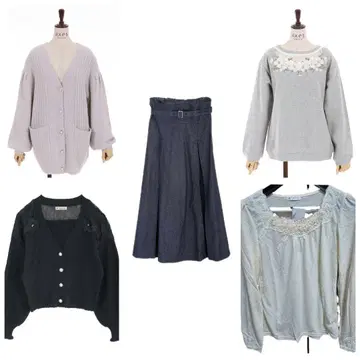 axes femme 묶음 판매 가디건 스커트 이너