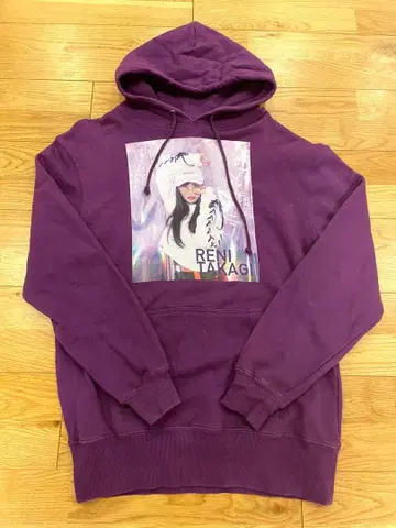 마루고토 레니짱 후드티 타카기 레니 페이스 후드티 보라색 모모클로