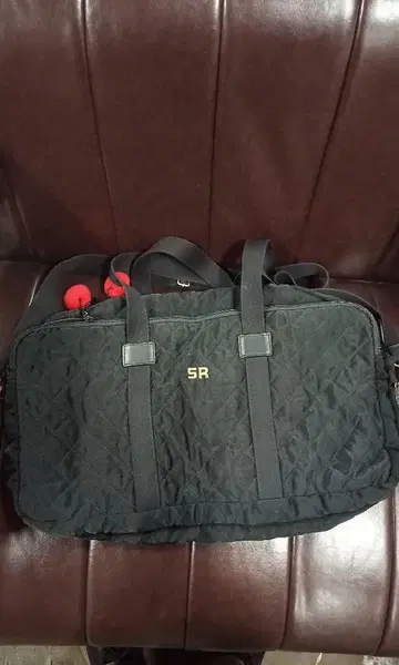 SR 퀼팅 보스턴 백 블랙