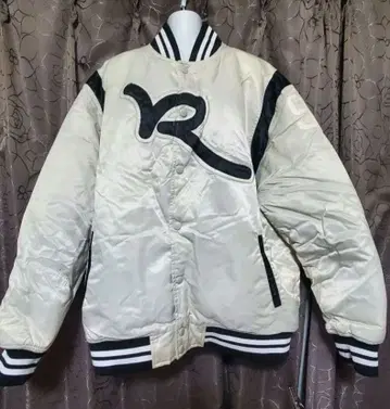 Rocawear 아이보리 바시티 자켓 VR 로고 95 XL