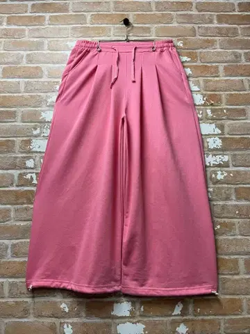 스웨트 팬츠 핑크 와이드 배기 y2k 구제 의류