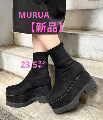 [ 새상품 ] MURUA 플랫폼 웨지 부츠