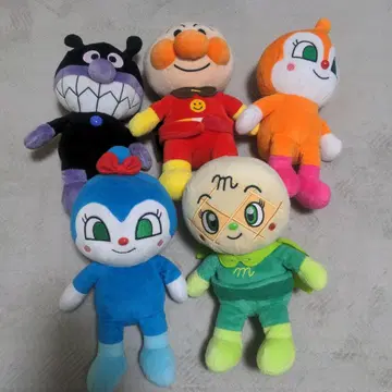 호빵맨 봉제 인형 5체 세트 약 30cm