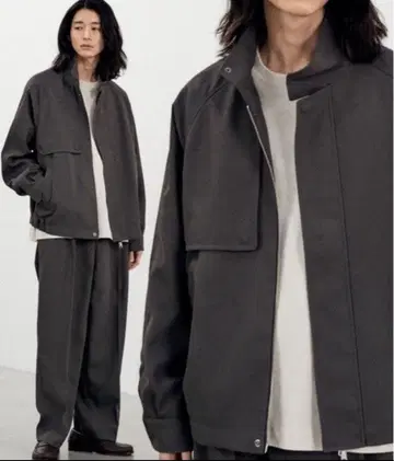 WYM 밀리터리 하이 자켓 그레이 셋업