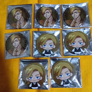 장켓뱅크 사자신 케이이치 캔뱃지 8개 세트 시크릿 팝업