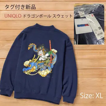 [ 택 포함 새상품 ] XL 유니클로 드래곤볼 맨투맨 네이비