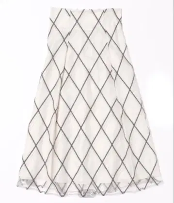 MERCURYDUO 머큐리 듀오 몰 체크 종아리 기장 스커트