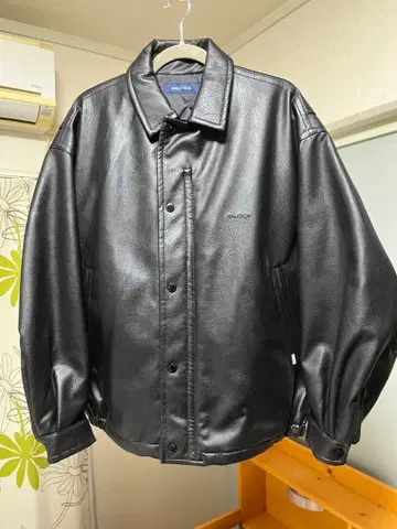 NAUTICA 블랙 가죽 자켓