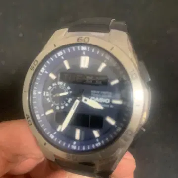 CASIO 아날로그 손목시계 블랙/블루