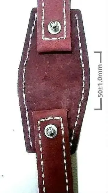 성인용 핑크 가죽 시계 벨트 / 크롬 실버 버클