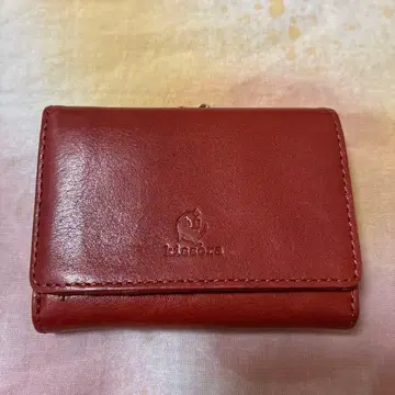 kissora 빨간색 3단 폴더형 지갑 가마구치