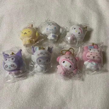 치이카와 산리오 시크릿 플로키 마스코트 참 7개 세트