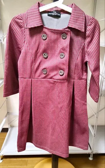 HYSTERIC GLAMOUR 7부 소매 스커트 원피스 하운드투스 패턴