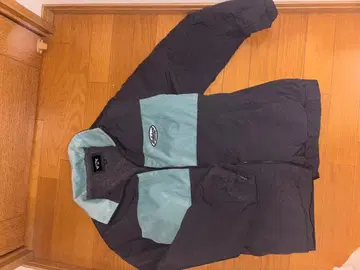 레어 Billabong 다운 자켓 블랙 스카이블루