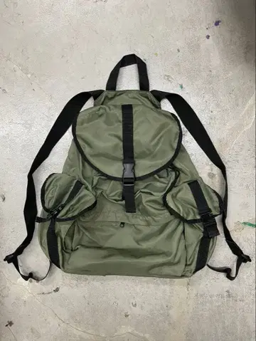 00s 파라슈트 백팩 밀리터리 백팩 y2k 카키 복조리