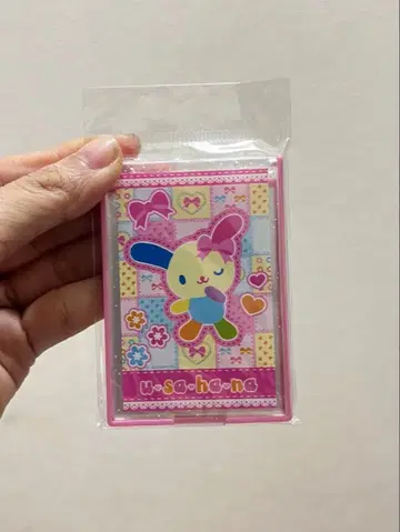 우사하나 SPINNS 스핀스 컴팩트 거울 핑크