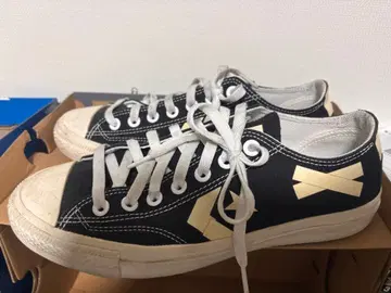 초레어 Union x CONVERSE 크로스 디자인 블랙 스니커즈 US8