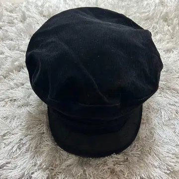 블랙 코듀로이 헌팅 캡